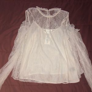 🛍White lace top with camisole🛍